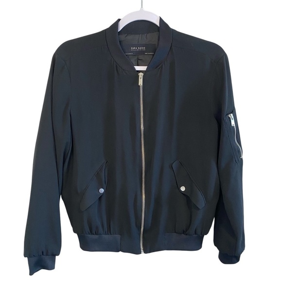 Zara - Black Bomber Jacket - XS - Picture 2 of 9